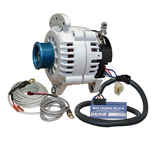 Balmar Alternator 120 AMP Kit 120V 3.15" Dual Foot Saddle J10 Pulley Regulator  Temp Sensor [60-YP-MC-120-J10] - Twin Screws Marine Service