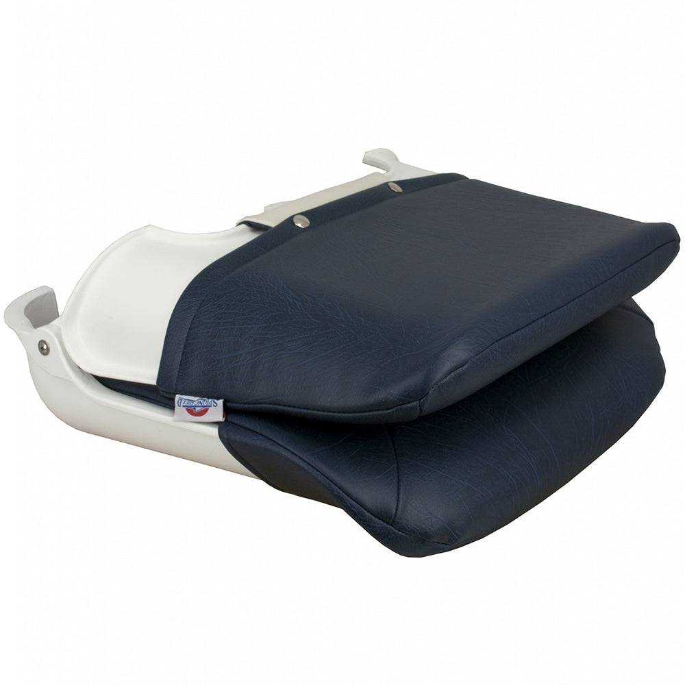 Springfield Skipper Standard Seat Fold Down - White/Blue [1061016] - Twin Screws Marine Service