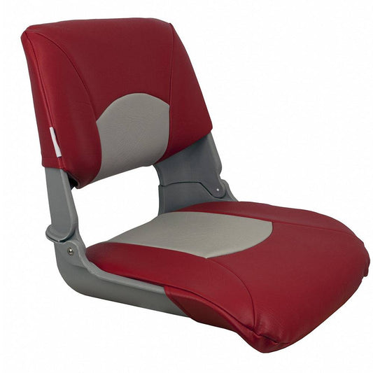 Springfield Skipper Standard Seat Fold Down - Grey/Red [1061018] - Twin Screws Marine Service