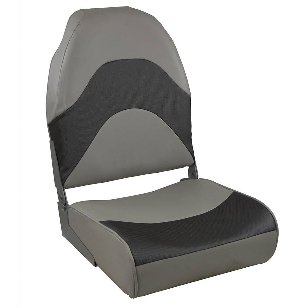 Springfield Premium Wave Folding Seat - Grey w/Meteor Stripe [1062034] - Twin Screws Marine Service