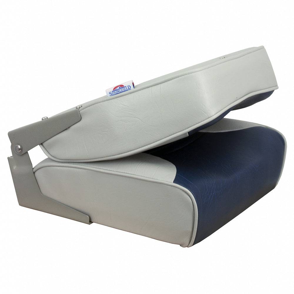 Springfield Economy Multi-Color Folding Seat - Grey/Blue [1040651] - Twin Screws Marine Service