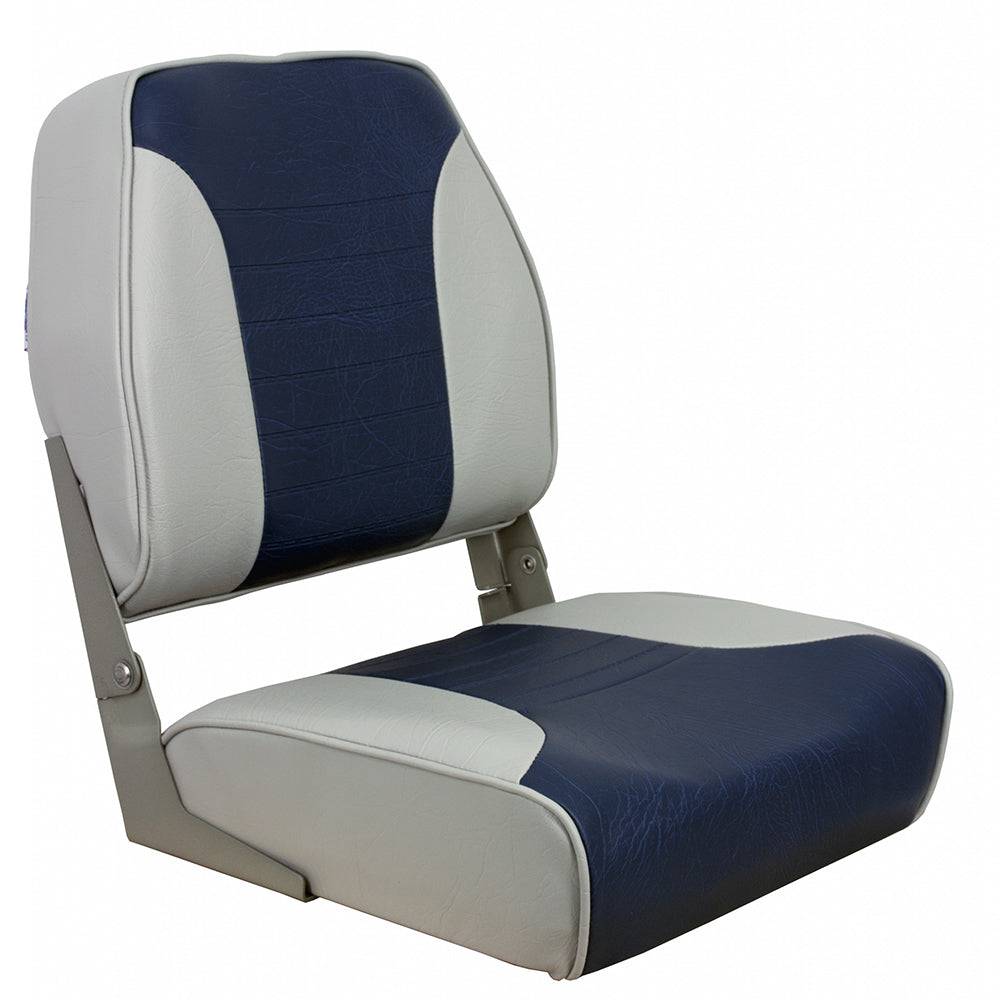 Springfield Economy Multi-Color Folding Seat - Grey/Blue [1040651] - Twin Screws Marine Service