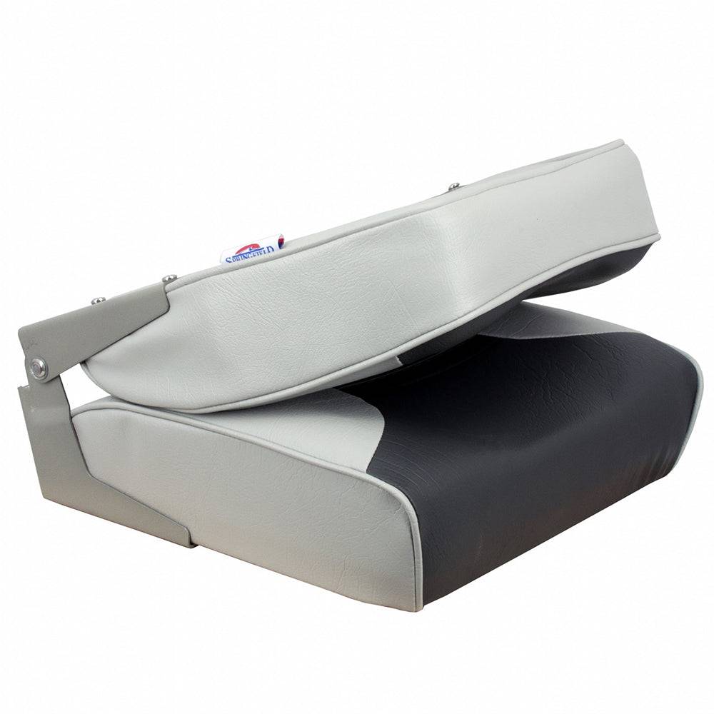 Springfield Economy Multi-Color Folding Seat - Grey/Charcoal [1040653] - Twin Screws Marine Service