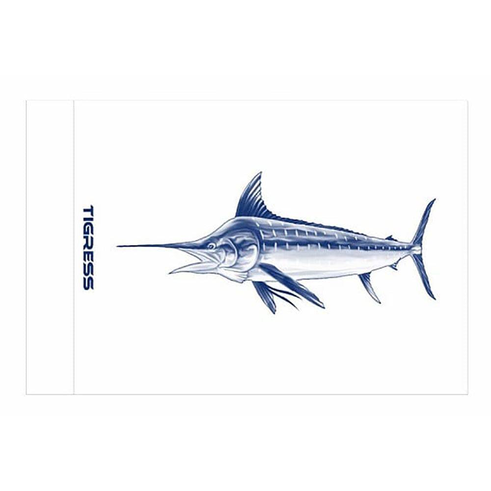 Tigress White Marlin Release Flag - 12" x 18" [88421] - Twin Screws Marine Service