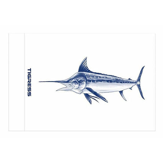 Tigress White Marlin Release Flag - 12" x 18" [88421] - Twin Screws Marine Service