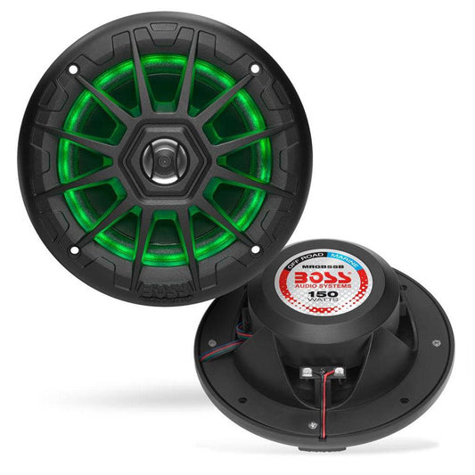 Boss Audio MRGB55B 5.25" Marine Speakers w/RGB Lighting - Black [MRGB55B] - Twin Screws Marine Service