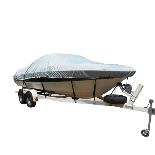 Carver Flex-Fit PRO Polyester Size 1 Boat Cover f/V-Hull Fishing Boats  Jon Boats - Grey [79001] - Twin Screws Marine Service