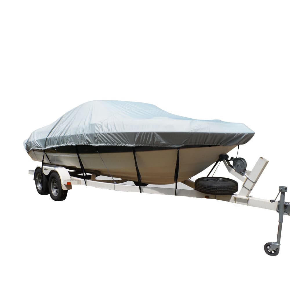 Carver Flex-Fit PRO Polyester Size 3 Boat Cover f/Fish  Ski Boats I/O or O/B  Wide Bass Boats - Grey [79003] - Twin Screws Marine Service