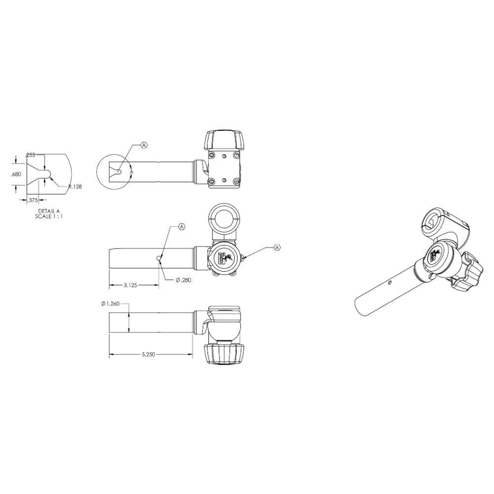 TACO ShadeFin Adjustable Clamp-On Pipe Mount [T10-3000-7] - Twin Screws Marine Service