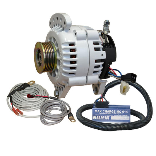 Balmar Alternator 120 AMP 12V 3.15" Dual Foot Saddle K6 Pulley Regulator  Temp Sensor [60-YP-MC-120-K6] - Twin Screws Marine Service
