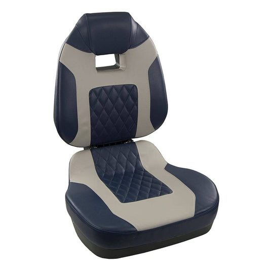 Springfield Fish Pro II High Back Folding Seat - Blue/Grey [1041419] - Twin Screws Marine Service