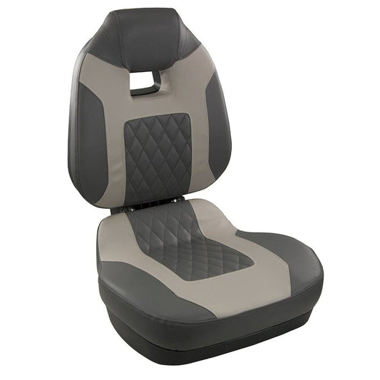 Springfield Fish Pro II High Back Folding Seat - Charcoal/Grey [1041483] - Twin Screws Marine Service