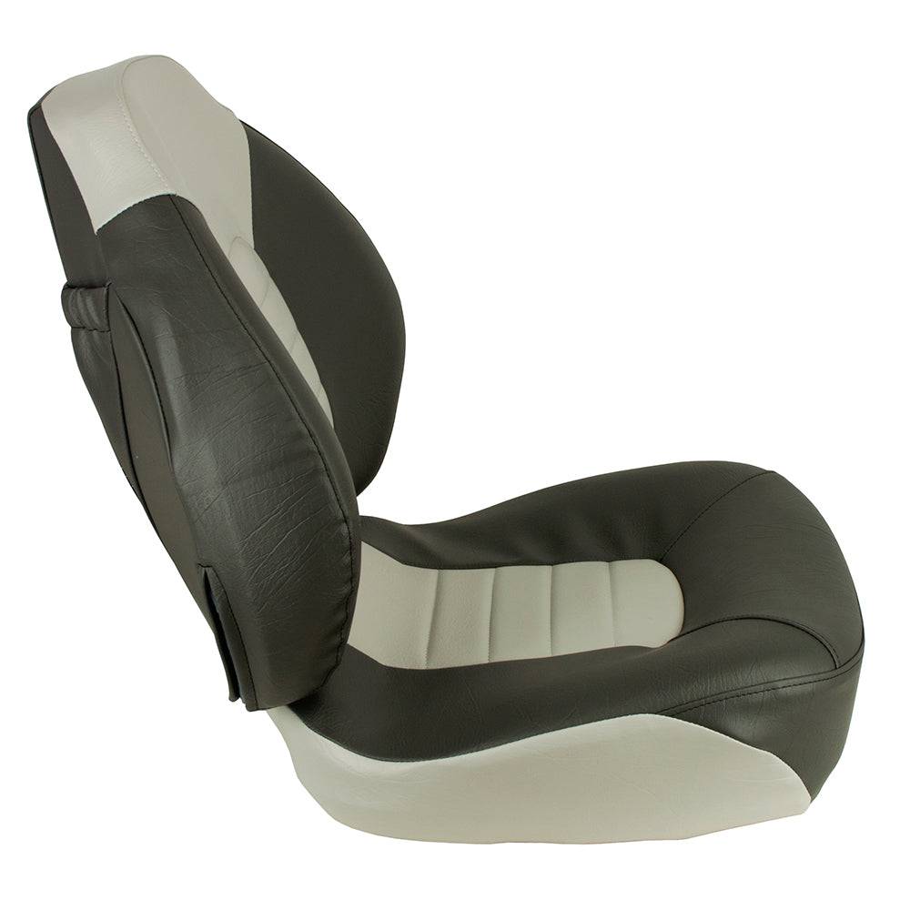 Springfield Fish Pro Mid Back Folding Seat - Charcoal/Grey [1041733] - Twin Screws Marine Service