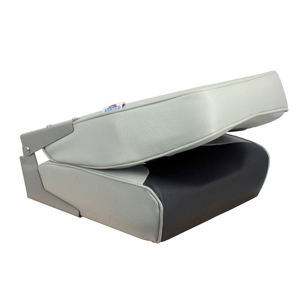 Springfield High Back Multi-Color Folding Seat - Grey/Charcoal [1040663] - Twin Screws Marine Service