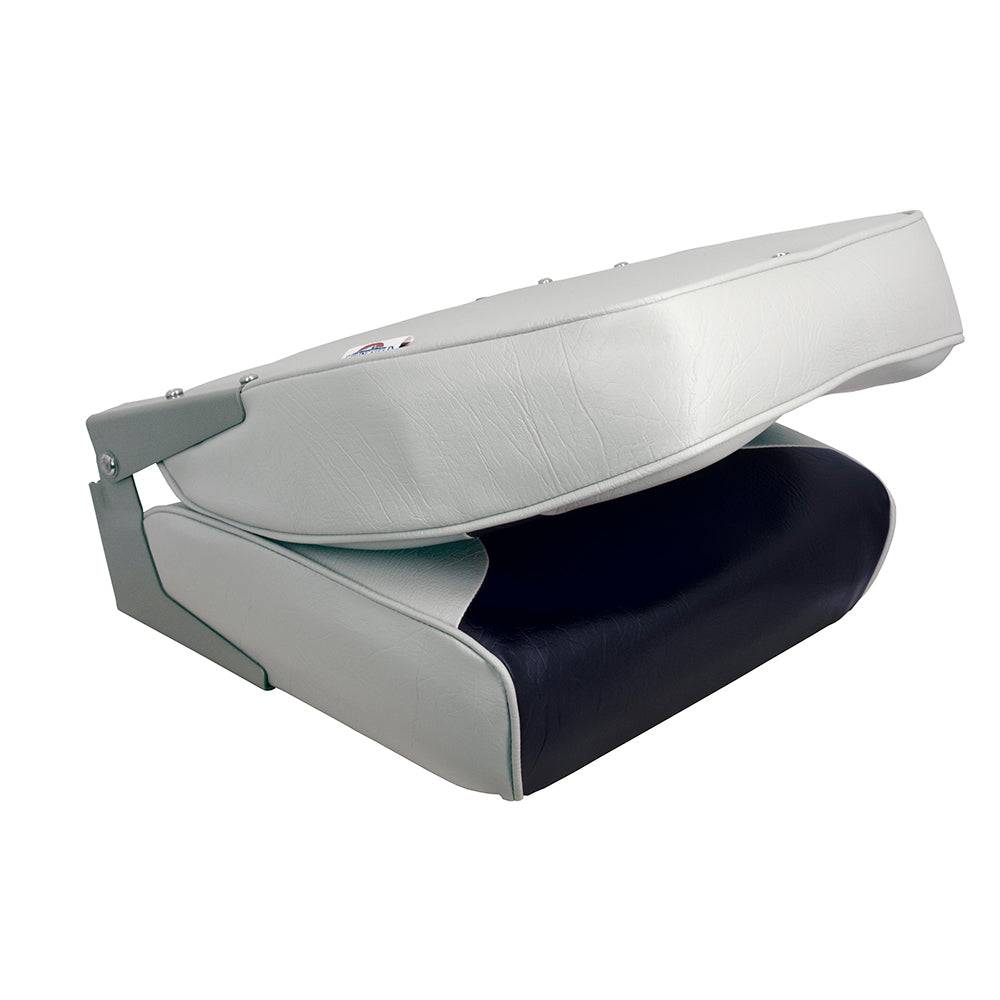 Springfield High Back Multi-Color Folding Seat - Blue/Grey [1040661] - Twin Screws Marine Service