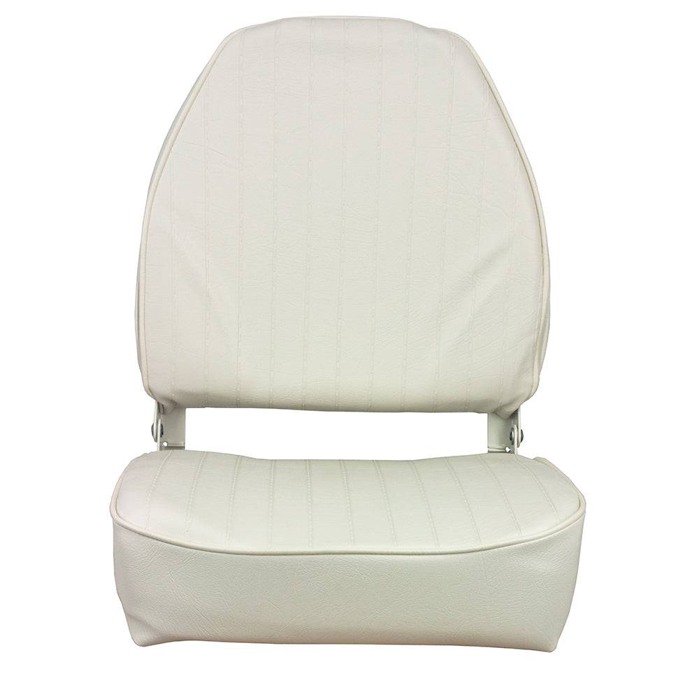 Springfield High Back Folding Seat - White [1040649] - Twin Screws Marine Service