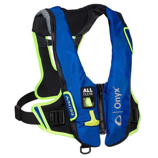 Onyx Impulse A/M-33 All Clear Auto/Manual Inflatable Life Jacket - Blue [132800-500-004-21] - Twin Screws Marine Service