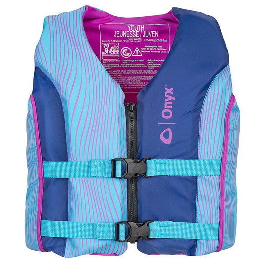 Onyx Shoal All Adventure Youth Paddle  Water Sports Life Jacket - Blue [121000-500-002-21] - Twin Screws Marine Service