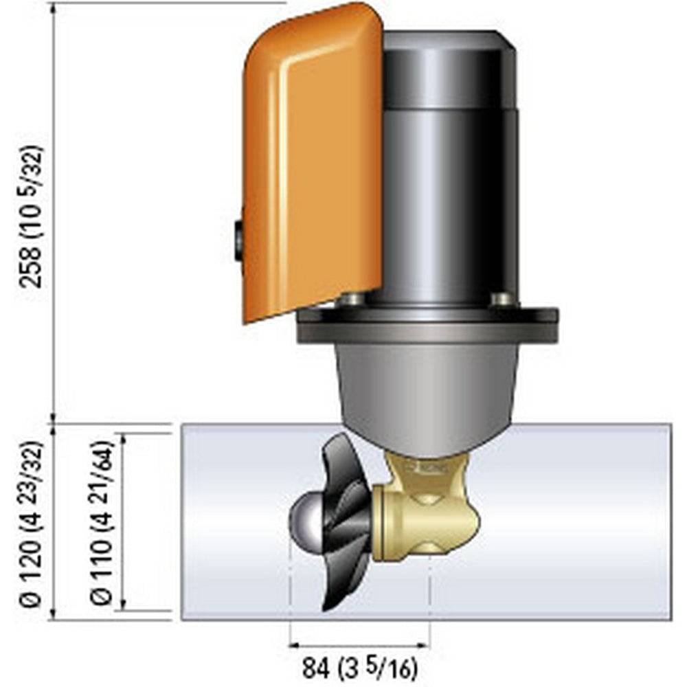 Quick Bow Thruster BTQ 110-25 25KGF - 12V - D110 - 1.3kW [FGBT11025120T00] - Twin Screws Marine Service