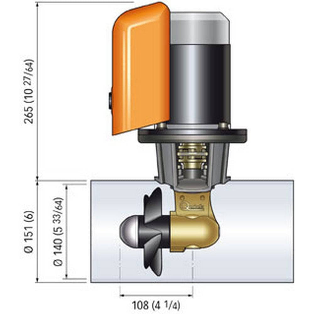 Quick Bow Thruster BTQ 140-30 30KGF - 12V - D140 - 1.5kW [FGBT14030120T00] - Twin Screws Marine Service