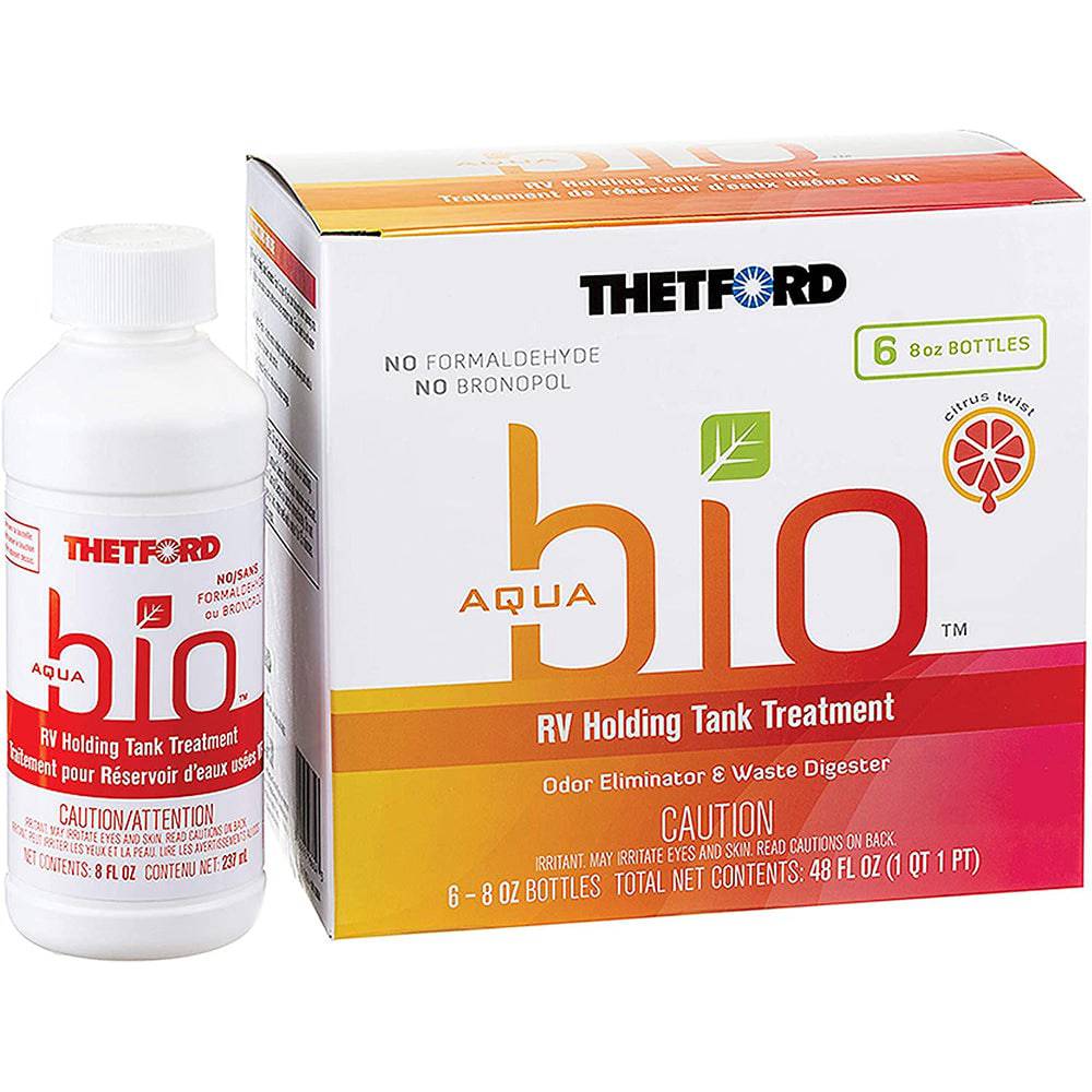 Thetford AquaBio RV Holding Tank Treatment - Citrus Twist Scent - 6-Pack of 8oz Bottles [96604] - Twin Screws Marine Service