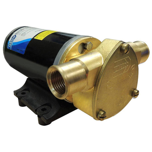 Jabsco Ballast King Bronze DC Pump with Deutsch Connector - No Reversing Switch - 15 GPM [22610-9427] - Twin Screws Marine Service