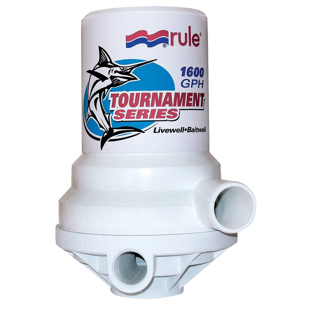Rule Tournament Series 1600 GPH Livewell Pump Dual Port [209FDP] - Twin Screws Marine Service