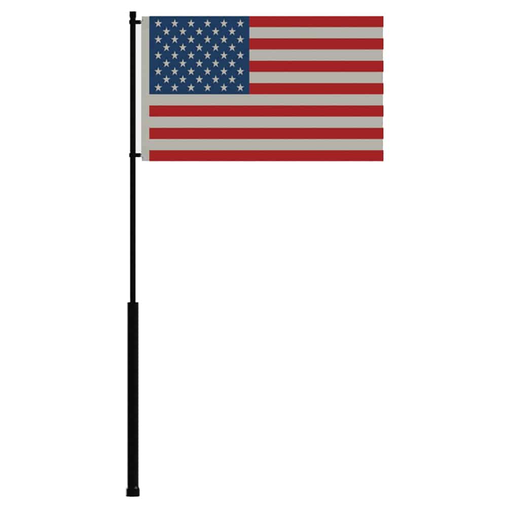 Mate Series Flag Pole - 72" w/USA Flag [FP72USA] - Twin Screws Marine Service