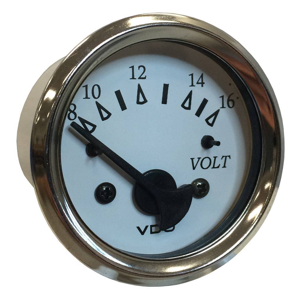 VDO Cockpit Marine 52MM (2-1/16") Voltmeter - White Dial/Chrome Bezel [332-15282] - Twin Screws Marine Service