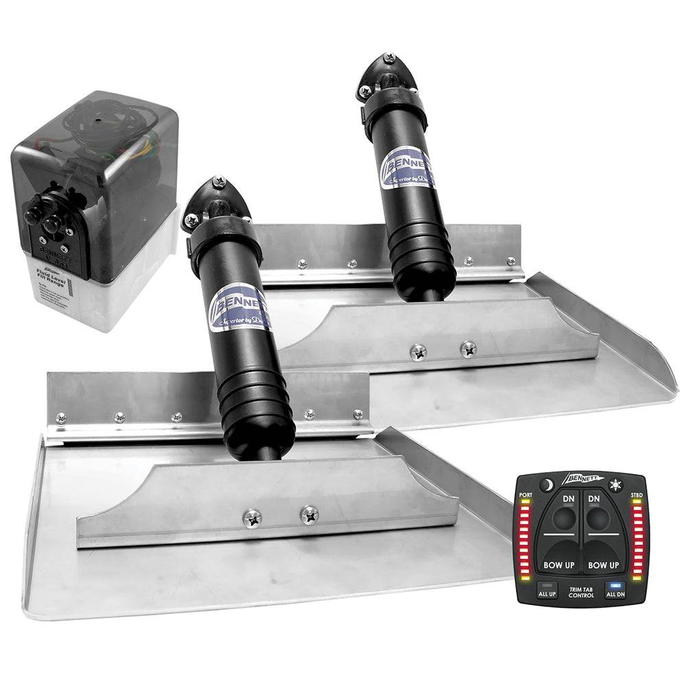 Bennett 12x12 Hydraulic Trim Tab System w/One Box Indication [1212OBI] - Twin Screws Marine Service