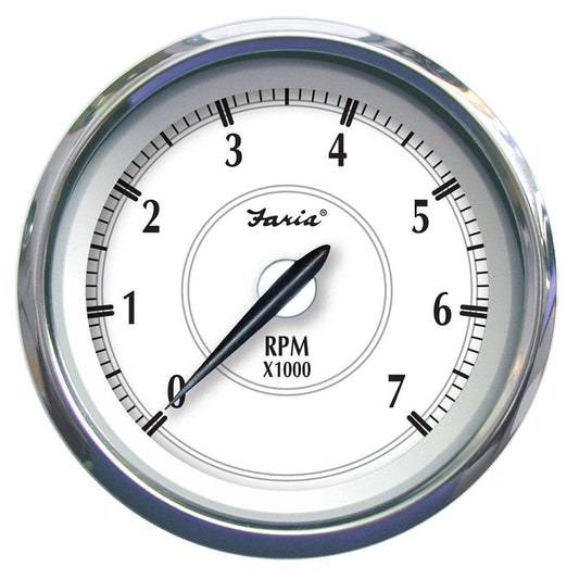 Faria Newport SS 4" Tachometer f/Gas Outboard - 7000 RPM [45003] - Twin Screws Marine Service