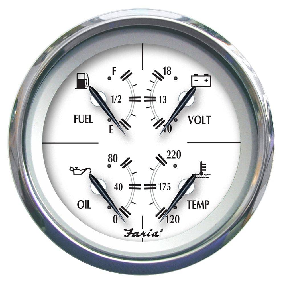 Faria Newport SS 4" Multifunction Gauge [45012] - Twin Screws Marine Service