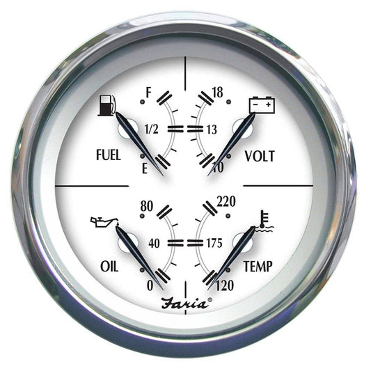 Faria Newport SS 4" Multifunction Gauge [45012] - Twin Screws Marine Service