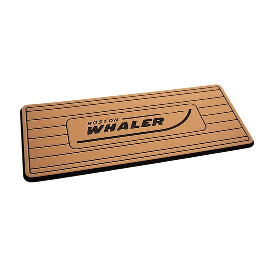 SeaDek Boston Whaler Helm Pad - Mocha/Black Brushed w/Routed Teak Lines [39615-80327] - Twin Screws Marine Service