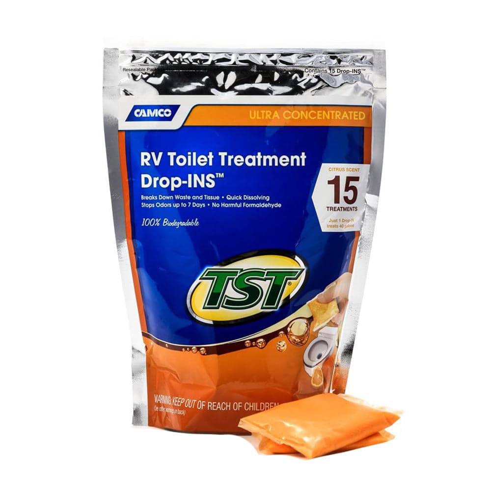 Camco TST Orange RV Toilet Treatment Drop-Ins *15-Pack [41189] - Twin Screws Marine Service