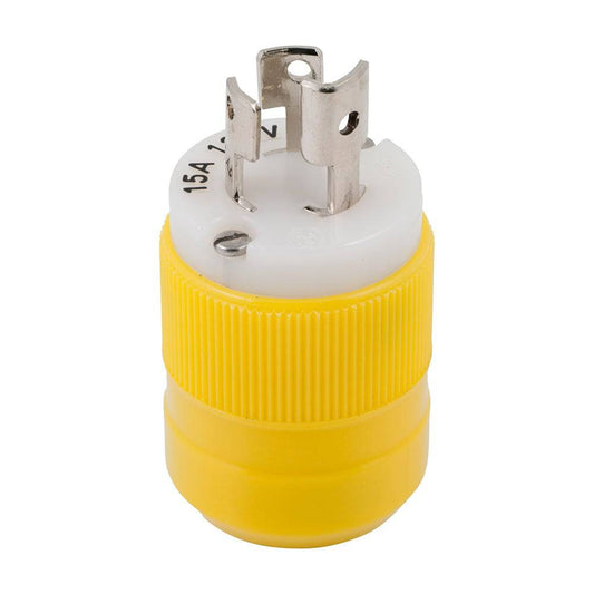 Marinco Locking Plug - 15A, 125V - Yellow [4721CR] - Twin Screws Marine Service