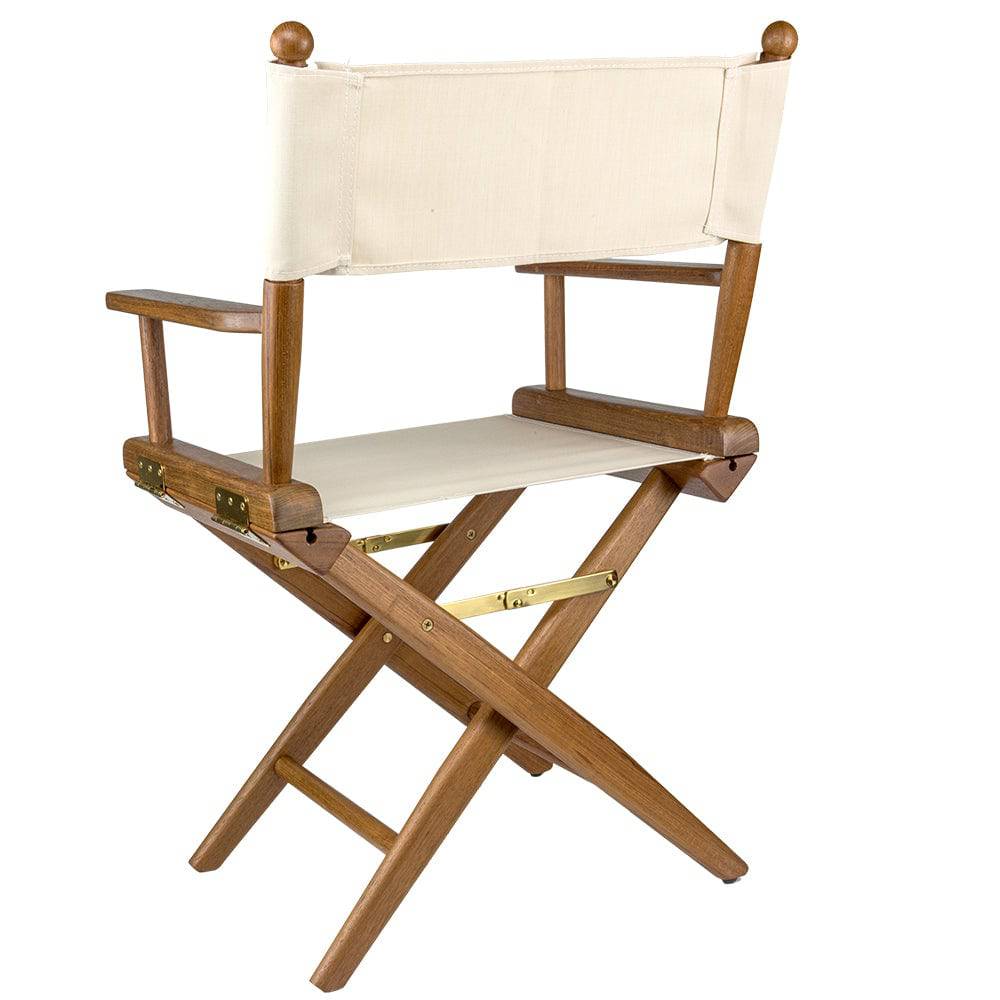 Whitecap Directors Chair w/Natural Seat Covers - Teak [60044] - Twin Screws Marine Service