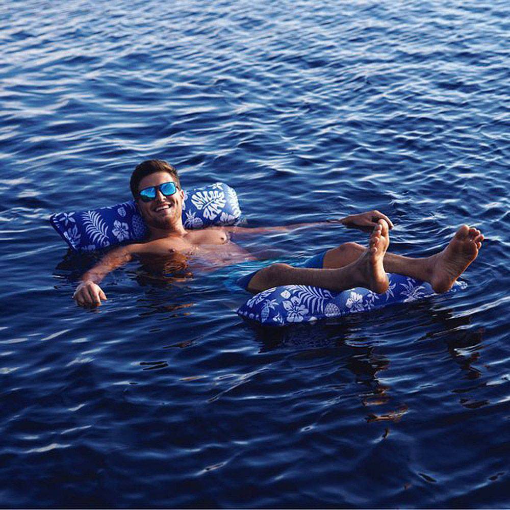 Aqua Leisure 4-In-1 Monterey Hammock Supreme XL 53" x 31.5" - Hibiscus Pineapple Royal Blue [APL18904S2] - Twin Screws Marine Service