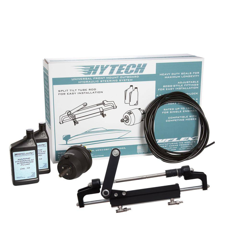 Uflex HYTECH 1.1 Front Mount OB System up to 175HP - Includes UP20 FM Helm, 2qts of Oil, UC95-OBF Cylinder  40 Tubing [HYTECH 1.1] - Twin Screws Marine Service