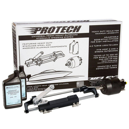 Uflex PROTECH 1.1 Front Mount OB Hydraulic System - Includes UP28 FM Helm, Oil  UC128-TS/1 Cylinder - No Hoses [PROTECH 1.1] - Twin Screws Marine Service