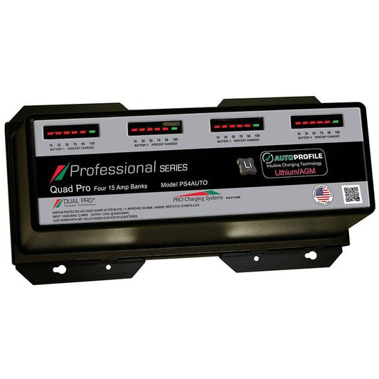 Dual Pro PS4 Auto 15A - 4-Bank Lithium/AGM Battery Charger [PS4AUTO] - Twin Screws Marine Service