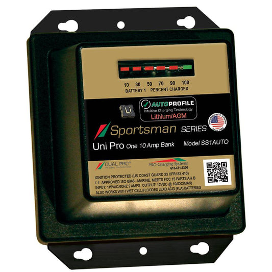 Dual Pro SS1 Auto 10A - 1-Bank Lithium/AGM Battery Charger [SS1AUTO] - Twin Screws Marine Service