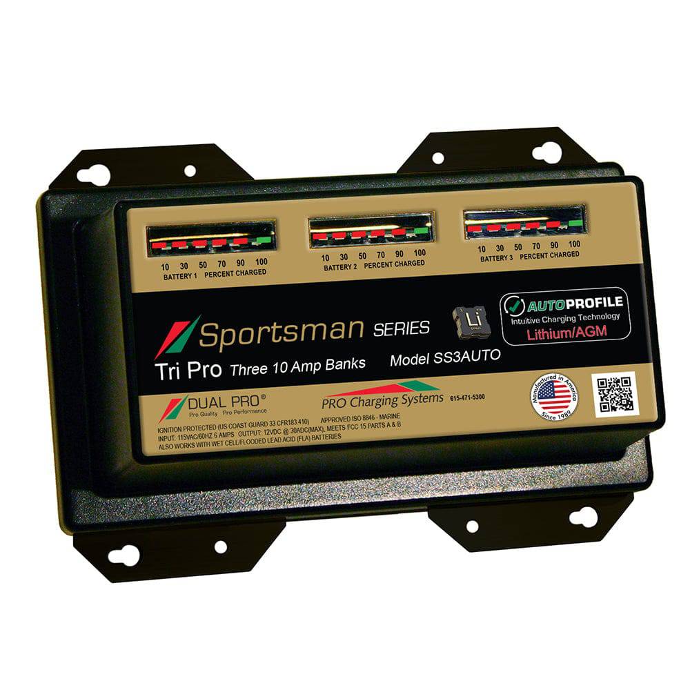 Dual Pro SS3 Auto 30A - 3-Bank Lithium/AGM Battery Charger [SS3AUTO] - Twin Screws Marine Service
