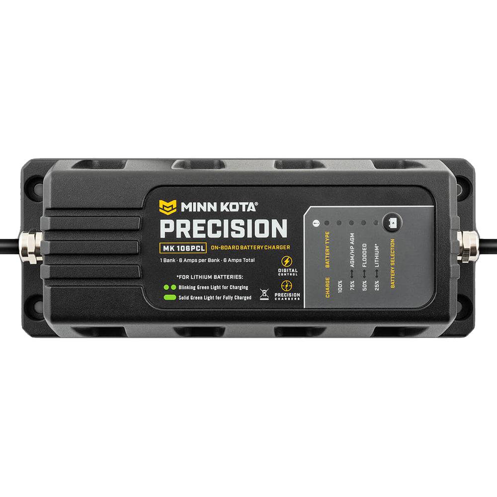 Minn Kota On-Board Precision Charger MK-106 PCL 1 Bank x 6 AMP LI Optimized Charger [1831061] - Twin Screws Marine Service