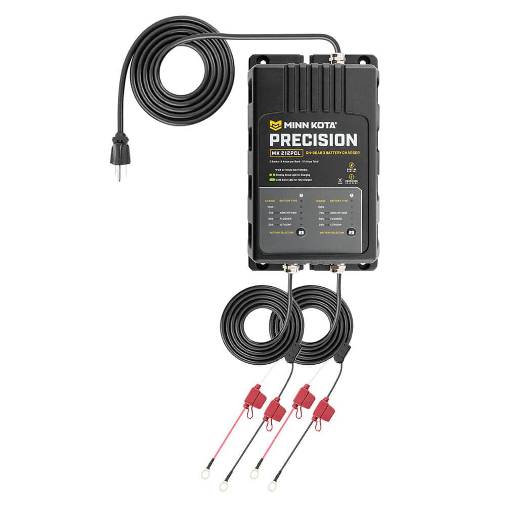 Minn Kota On-Board Precision Charger MK-212 PCL 2 Bank x 6 AMP LI Optimized Charger [1832121] - Twin Screws Marine Service