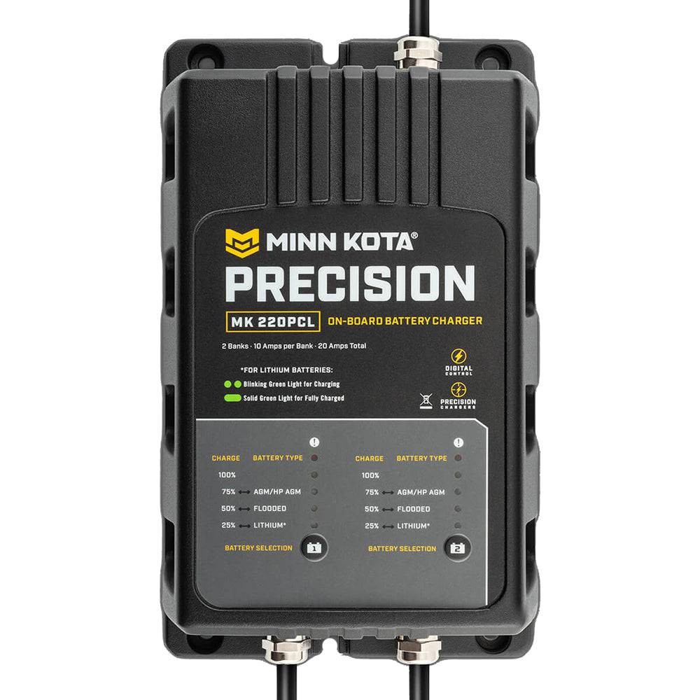 Minn Kota On-Board Precision Charger MK-220 PCL 2 Bank x 10 AMP LI Optimized Charger [1832201] - Twin Screws Marine Service