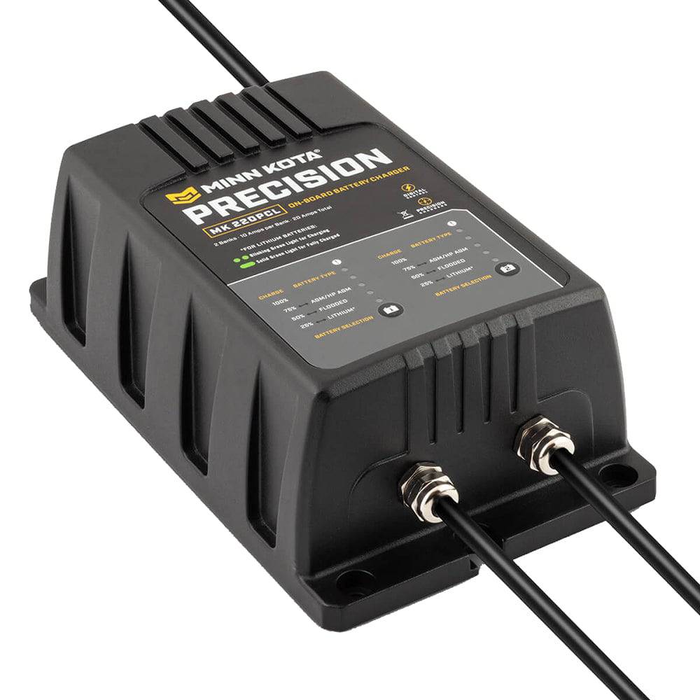 Minn Kota On-Board Precision Charger MK-220 PCL 2 Bank x 10 AMP LI Optimized Charger [1832201] - Twin Screws Marine Service