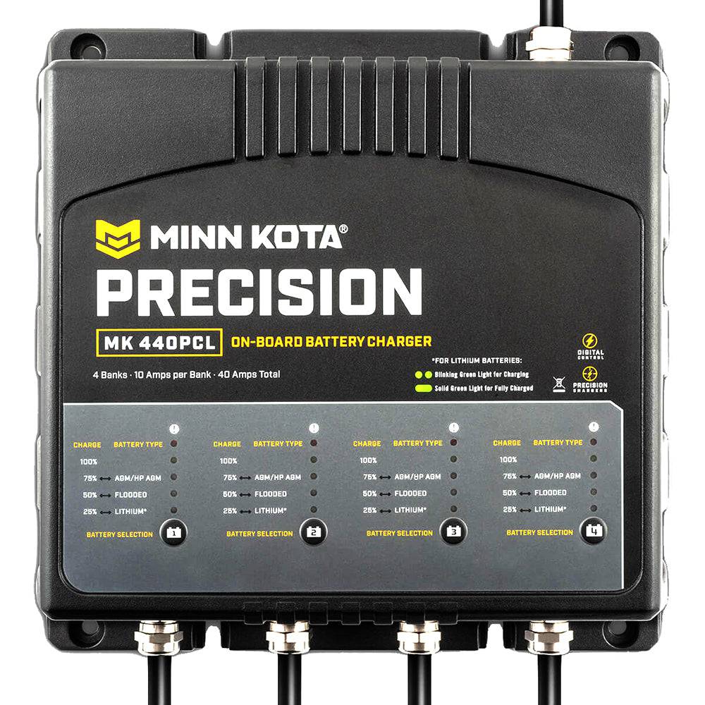 Minn Kota On-Board Precision Charger MK-440 PCL 4 Bank x 10 AMP LI Optimized Charger [1834401] - Twin Screws Marine Service
