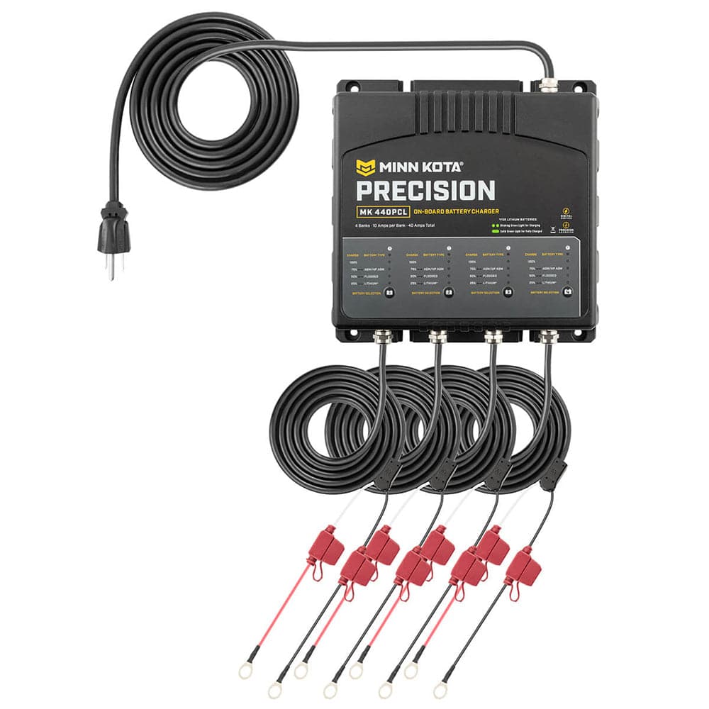 Minn Kota On-Board Precision Charger MK-440 PCL 4 Bank x 10 AMP LI Optimized Charger [1834401] - Twin Screws Marine Service