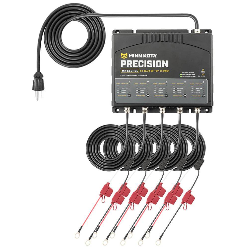 Minn Kota On-Board Precision Charger MK-550 PCL 5 Bank x 10 AMP LI Optimized Charger [1835500] - Twin Screws Marine Service